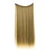 Natural wig piece one piece long straight hair high temperature silk fish line hair extension piece chenghuax (Color : M6PH613 Size : 16)
