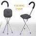 Portable 2-in-1 Crutches Stainless Steel Lightweight Folding with 3-Legged Stool Elderly Travel Walking Black Crutches It's so Kind of You Safehappy - Buy Online on GoSupps.com