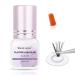 Eyelashes glue cluster eyelash glue 5ml eyelash glue transparent for eyelashes individually waterproof 72 hours hold eyelash glue lash glue (transparent-5ml) clear eyelash adhesive