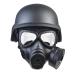 JFFCESTORE Airsoft Tactical Protective Mask M88 Helmet Full Face Eye Protection Skull CS Mask Adjustable Strap One Size fits All Airsoft BB Gun CS Game Party Black