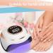 180W Professional UV Nail Lamp with 57pcs Lamp Beads | Fast Curing Nail Dryer | 4 Timers Gel Nail Light | for Gel Nail Polish Kit | Home Salon Nail Art Tools - Buy Online on GoSupps.com