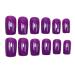 Purple Press on Nails - Short Square Acrylic False Nails | 24pcs Stylish Designs | Glossy Full Cover Stick-On Nails for Women - Buy Online on GoSupps.com