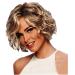 Women's wig wig suces briefly lure synthetic wigs fashion gold natural hair for women curly tigs peruecke like real hair blonde (gold)