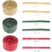 CREATRILL 3 Rolls Red Green Kraft 1/4 by 492 Feet Raffia Ribbon/String 164Feet Each Roll Packing Paper Twine for Christmas - Buy Online on GoSupps.com