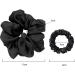 JeoPoom Silk Hair Rope 3 Pieces 11cm and 6cm Silk Hair Rope Regular Donut Hair Ties Silk Scrunchies for Women Girls Ladies(Black) - Buy Online on GoSupps.com
