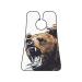 bear head Print Beard Bib Apron Non-Stick Beard Men's Hair Catcher for Shaving Gifts for Men. One Size Black2