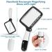 Folding Handheld Magnifying Glass with Dimmable LED Light - 3X Large Rectangle Reading Magnifier for Seniors with Macular Degeneration - Ideal for Newspaper, Books, Small Print - Lighted Gift for Low Vision - Black and White - Buy Online on GoSupps.com
