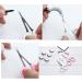 PAFASON Stainless Steel Eyebrow Grooming Scissor Set - Curved and Straight Blades, White+Pink - Buy Online on GoSupps.com