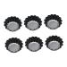 OUNONA 6pcs Cake Mold Wrought Iron Pastry Small Cake 6.5x6.5x2.2cm Black