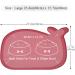 Vivaglory Waterproof Pet Food Mat 24x16 - Anti-Slip Bowl Mat for Dogs & Cats, Burgundy Whale-Shape Design - Buy Online on GoSupps.com