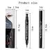 Mysense 6 Pcs Liquid Stamp Eyeliner Set - Waterproof Double-sided Seal Eye Liners for Women with Stencils - Black Flowers Heart Moon Star and Red Heart Star Design - Buy Online on GoSupps.com