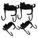 STOBAZA 4pcs Door Hook Metal Clothes Rack Coat Hanger Hooks Bathroom Sticky Towel Hooks Cabinet Door Child
