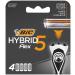 BIC Hybrid 5 Flex Men's Razor Refills with 5 Moveable Nano-Tech Titanium Blades - Box of 4 Cartridges 4 Count (Pack of 1)