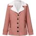 Hanxiulin Plush Fleece Jacket for Women | Cuddly Reversible Hoodie | Autumn Synthetic Fur Coat in Pink | XL - Buy Online on GoSupps.com