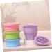 minkissy Makeup Brush Organizer Silicone Holder Makeup Home Brush Pink Portable Foldable Drying Cleaner Bowl Cleaning Mat for Tool Bathroom Travel Scrubber Folding Cosmetic Washing 10x8.5cm Pink - Buy Online on GoSupps.com