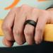 Egnaro Men's Silicone Wedding Ring Set - Inner Arc Ergonomic Design - Breathable Rubber Bands in Dark Blue, Black, Black Gray, and Dark Gray - 9mm Wide - Size 10 - Buy Online on GoSupps.com