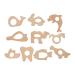 ORFOFE Baby Teether Teether Adorable Wood-Made Supplies Wood Tools DIY Wooden Chewing Infant Rods Teething Molar Animals Baby Cartoon Gum Beech Toys Lovely Teethers Animal-Design Baby Teethers