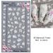 5D Flower Nail Art Sticker Decals - Self-Adhesive Hollow Exquisite Pattern for Acrylic Nails - Luxurious DIY Decoration - 3 Sheet White Flower Design - Buy Online on GoSupps.com