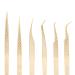 FEITA Gold Eyelash Extension Tweezer Set - Precision Diamond Grip Tweezers for Volume & Individual Lashes (6Pcs) - Buy Online on GoSupps.com