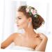 Mikinona 1pc Hair Comb Bride Headdress for Wedding Hair Accessories Bridal Floral Hair Headpiece Hair Clip Bride Wedding Headdress Cloth Artificial Flower Wedding Dress Bridegroom - Buy Online on GoSupps.com