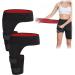 Ortho Wrap Hip Brace for Sciatica Wrap Hip Brace Healthy Lab Co Sciatica Brace Groin Thigh Sleeve Hip Support Wrap Wrap Hip Brace for Men Women (2pcs-Black&Red)