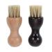 EXCEART Shoe Brush Cream Applicator Wooden Shoe Shine Brushes Polish Paste Jar Dauber Bristles Shaft Slotted for Boots Shoes & Other Leather Care