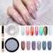 Gzmayuen nail powder pearl and chameleon powder glitter nail glitter powder holographic powder nail pearl mirror powder chrome mirror nails 2pcs set 1