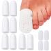 Footsihome toe caps made of gel for large toes prevents cornea toe protection tubes with breathing hole for bubbles chicken eyes hammer toe toenails loss friction pain relief 12 pieces