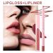 2Pcs Red Brown Lip Liner Pencil and Lipstick Set - Long Lasting Waterproof Matte Lip Liner and Lipstick Kit for Women Girls - Buy Online on GoSupps.com
