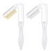 GCQQ 2PCS Folding Eyelash Separator Comb Eyelash Comb Metal Teeth Clear Eyelash Separator Foldable and Fine Lash Comb Eye Lash Separator Combs for Eyelash Lift and Separate Eyebrow Waxing(Clear)
