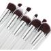 Demarkt 10-Piece Makeup Brush Set | Premium Silver Cosmetic Brushes for Eyeshadow & Face | Professional Make-up Brush Set with Etui - Buy Online on GoSupps.com