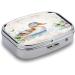 Pill Box Watercolor Duck Print | 2 Compartment Portable Medicine Organizer | Decorative Metal Pill Case for Pocket & Purse - Shop Internationally - Buy Online on GoSupps.com
