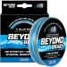 Beyond Braid Braided Fishing Line - Abrasion Resistant - No Stretch - Super Strong -Blue Camo, Moss Camo, White, Green, Pink, Blue, 4 Strand 8 Strand Blue Wave 30LB (500 Yards)