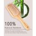 BFWood Bamboo Paddle Hairbrush with Bamboo Bristles - Scalp Massaging Pin Bristle - Buy Online on GoSupps.com