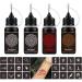 Kevinart Temporary Tattoo Kit - Fake Tattoos - Tattoo Inks - Semi Permanent Tattoos - Freehand Ink with Tattoo Stencils for Women Men Kids Fake Freckles DIY Body Art 4 Bottles