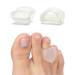 NatraCure Advanced Gel Toe Separator (w/Toe Loop) - Spacer  Corrector  Straightener to Cushion and Align Bent  Crooked  Overlapping Toes - Corns  Bunions - (1105-M CAT 2PK) - Size: Medium 1 Count (Pack of 1)