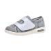 Diabetic Foot Shoes Men Extra Width Non Slip Orthopedic Diabetic Shoes Adjustable Edema Lightweight Breathable Walking Sneakers Pain for Elderly Foot Pain Relief 12 Light Gray
