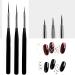 3Pcs Nail Art Liner Brushes - Fine Designs UV Gel Polish Painting Striper Brushes - Buy Online on GoSupps.com