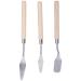 Palette Knife Set, 3Pcs Wooden Handle Oil Painting Scraper Palette Knife Wooden Handle Painting Pallet Knife Set Art Paint Scraper Drawing ToolPalette Knives