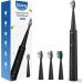 Szong Adult Toothbrush 4 Pack Brush Black