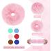 PLATEYTR 12 Pieces Hair Bands for Girls Pink Hair Bands Pink Hair Accessories Handmade Pink Pom Pom Hair Bands for Ponytails and Marble Hair - Buy Online on GoSupps.com