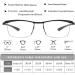 Zukky Anti-Blue Light Glasses for Men & Women - Stylish Light Metal Rectangular & Semicircular Perfect for Reading & Screen Use Black Size 2.5x - Buy Online on GoSupps.com