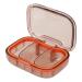 Healeved Travel Organizer Portable Case Medicine Dispenser 3 Compartments Small Case for Pocket Purse Daily Medicine Holder Container Red