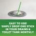 Green Gobbler Fresh Scent Drain Cleaner & Deodorizer Sticks- Prevents Sink & Shower Drain Clogs Prevents Odors Septic-Safe - 8 Count (2 PACK) - Buy Online on GoSupps.com