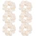 6 Pieces Hair Scrunchies Satin Elastic Soft Hair Ties Scrunchy Hair Bands for Women Girls (Beige)