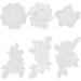 6pcs White Lace Flower Iron on Patches - DIY Embroidered Applique for Clothes & Jeans - Buy Online on GoSupps.com