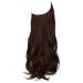 Hidden Halo Hair Extensions | Invisible Crown 18 Curly Medium Brown | Synthetic | Easy to Wear - Buy Online on GoSupps.com