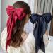 Elegant Satin Hair Bows Clips for Women - Chic Large Bow Barrette Slides with Long Tail - Ideal Hair Accessories for Girls Metal Clips for Secure Hold Perfect for Daily Outfits  - Buy Online on GoSupps.com
