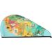 USA Tourist Map Microfiber Hair Towel - Soft Absorbent Coral Velvet Hair Wrap for Women | Quick Dry for Long Curly and Thick Hair - Buy Online on GoSupps.com