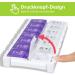 Weekly Pill Organizer - 7 Day Medication Box with Removable Compartments | Purple & White Tablet Storage Solution for International Shipping - Buy Online on GoSupps.com